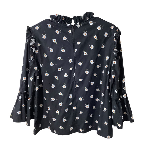 Alice + Olivia Ruffled Daisy Print Top - Picture 3 of 9
